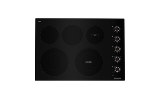 KitchenAid 30 in. Electric Cooktop with 5 Elements and Knob Controls - KCES550HBL