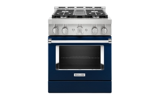KitchenAid 30 in. Smart Commercial-Style Gas Range with 4 Burners - KFGC500JIB