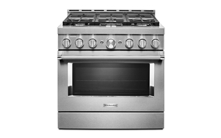 KitchenAid 36 in. Smart Commercial-Style Gas Range with 6 Burners - KFGC506JSS