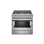 KitchenAid 36 in. Smart Commercial-Style Gas Range with 6 Burners - KFGC506JSS