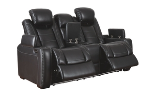 3700318 - Party Time Power Reclining Loveseat with Console by Ashley