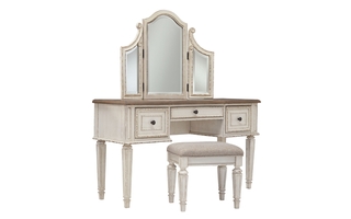 Realyn Vanity and Mirror with Stool by Ashley - B743-22