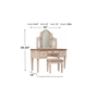 Realyn Vanity and Mirror with Stool by Ashley - B743-22