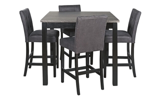 Garvine Counter Height Dining Room Table and Bar Stools - Set of 5 by Ashley - D161-223