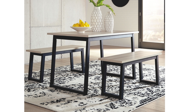 Waylowe Dining Room Table And Benches