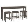 Caitbrook Counter Height Dining Room Table and Bar Stools - Set of 3 by Ashley - D388-223