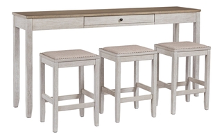 Skempton Counter Height Dining Room Table and Bar Stools - Set of 3 by Ashley - D394-223