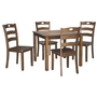 Hazelteen Dining Room Table and Chairs - Set of 5 by Ashley - D419-225