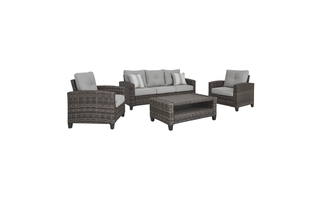 P334-081 - Cloverbrooke 4-Piece Outdoor Conversation Set by Ashley