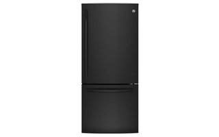 GE 20.9 cu. ft. Bottom Freezer Refrigerator Black - GBE21AGKBB