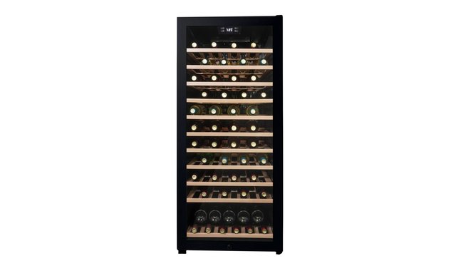 danby 94 bottle free standing wine cooler in black dwc94l1b