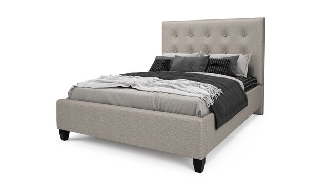 Complete Upholstered Bed Full Size 59 in. by Beaudoin