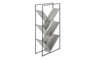 Bookcase Grey Black Metal - 2200