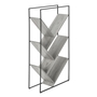 Bookcase Grey Black Metal - 2200