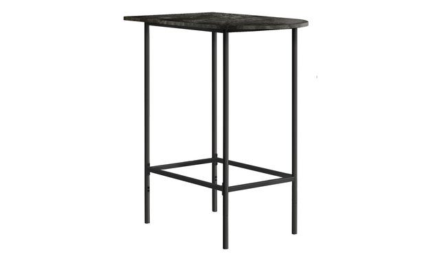 Home Bar Grey Marble Charcoal Metal - 2325