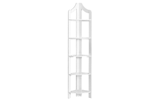 Bookcase White Corner Accent Bookcase - 2419