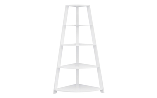 Bookcase White Corner Accent Bookcase - 2425