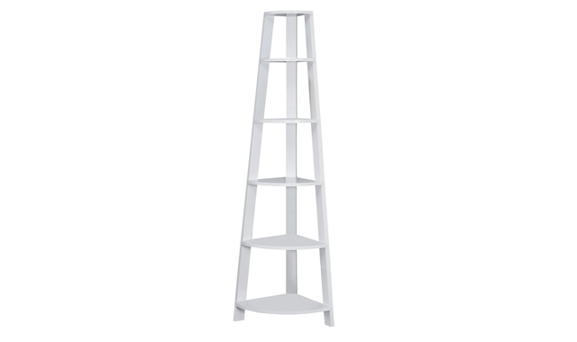 Bookcase White corner Accent etagere - 2496