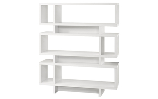 Bookcase White modern style - 2532