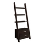 Bookcase Espresso ladder with 2 storage drawers - 2542