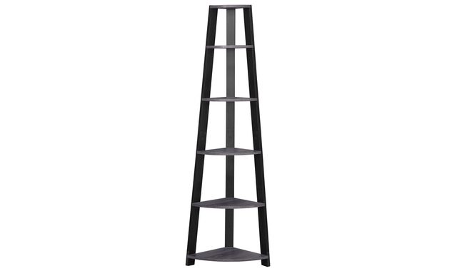Bookcase Grey Black corner Accent etagere - 2750