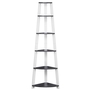 Bookcase Grey White corner Accent etagere - 2751