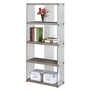 Bookcase Dark Taupe with Tempered Glass - 3060