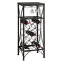 Home Bar Black Metal wine bottle and glass rack - 3347