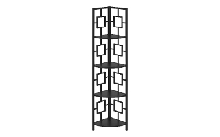 Bookcase Black Black Metal corner etagere - 3610