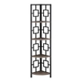 Bookcase Dark Taupe Black Metal corner etagere - 3611