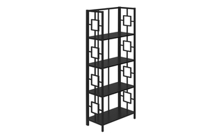 Bookcase Black Black Metal etagere - 3615