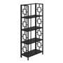 Bookcase Black Black Metal etagere - 3615