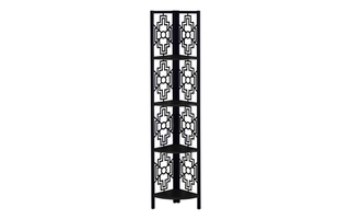 Bookcase Black Black Metal corner etagere - 3620