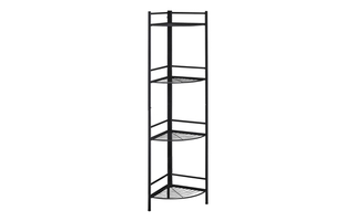 Bookcase 58 in. Black Metal corner etagere - 3625