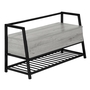 Bench Grey storage Black Metal - 4500