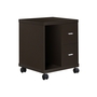 Office Cabinet Espresso 2 drawer on castors - 7004