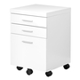 Filing Cabinet 3 drawer White on castors - 7048