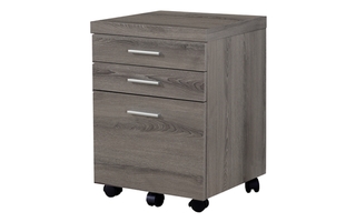 Filing Cabinet 3 drawer Dark Taupe on castors - 7049