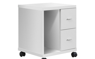 Office Cabinet White with 2 drawers on castors - 7055