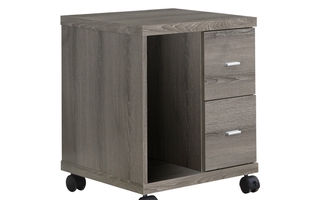 Office Cabinet Dark Taupe with 2 drawers on castors - 7056