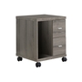 Office Cabinet Dark Taupe with 2 drawers on castors - 7056