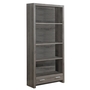 Bookcase Dark Taupe with a storage drawer - 7087