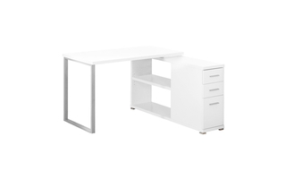 Computer Desk White Left or Right Facing Corner - 7133