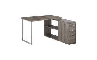 Computer Desk Dark Taupe Left or Right Facing Corner - 7134