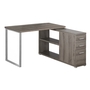 Computer Desk Dark Taupe Left or Right Facing Corner - 7134