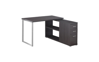 Computer Desk Grey Left or Right Facing Corner - 7135
