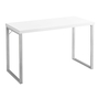 Computer Desk White Silver Metal - 7154