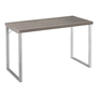 Computer Desk Dark Taupe Silver Metal - 7155