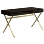 Computer Desk Espresso gold Metal - 7210