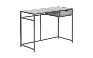 Computer Desk Grey Dark Grey Metal - 7217